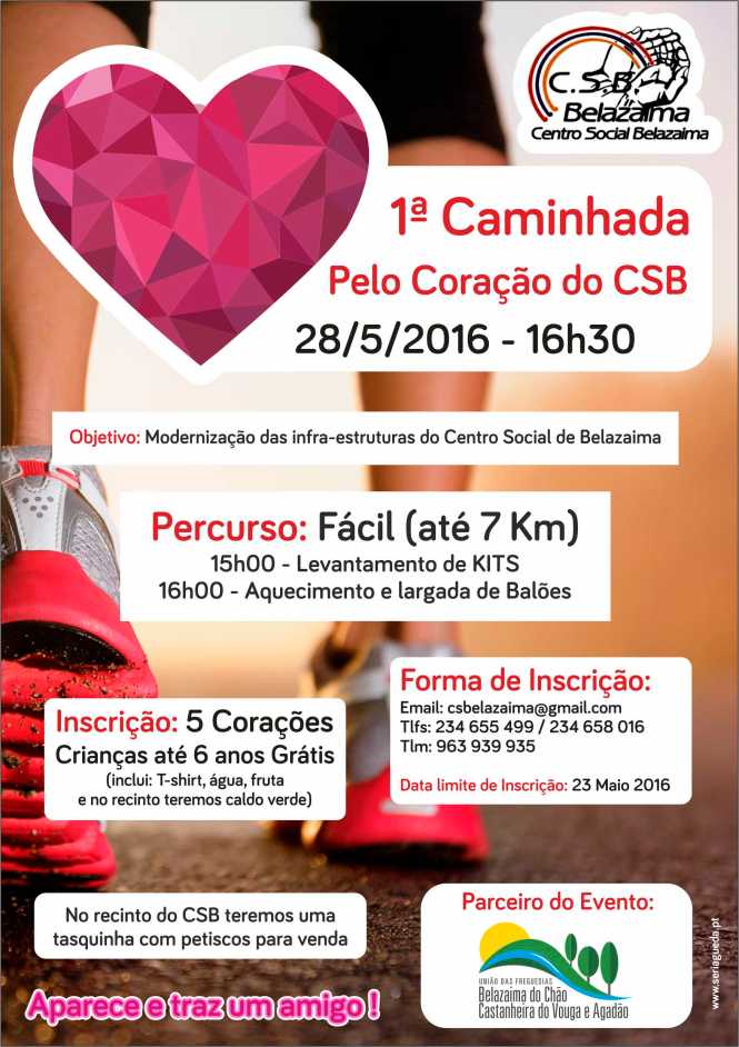 cartaz caminhada pelo coraçao belazaima